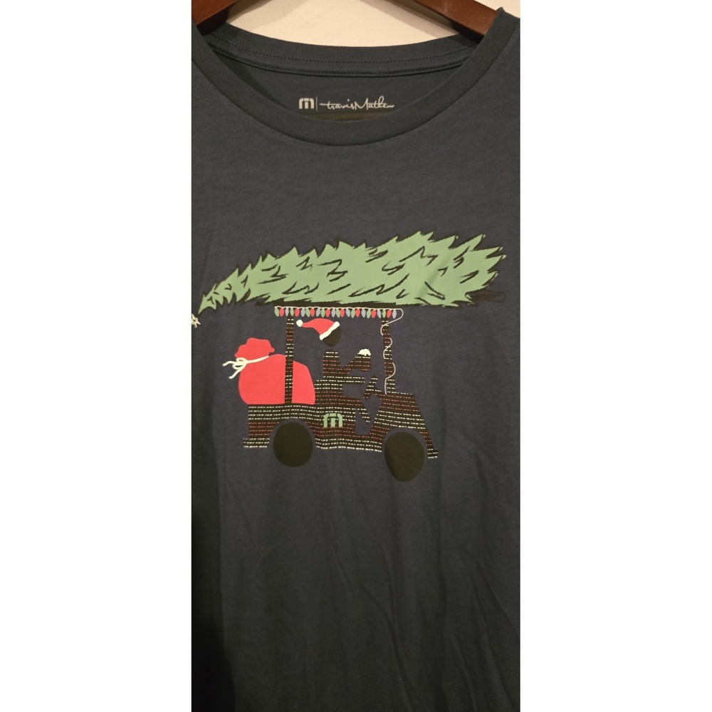 TRAVISMATHEW MEN'S JINGLE JANGLE CHRISTMAS GOLF SHORT SLEEVE SHIRT Size XL